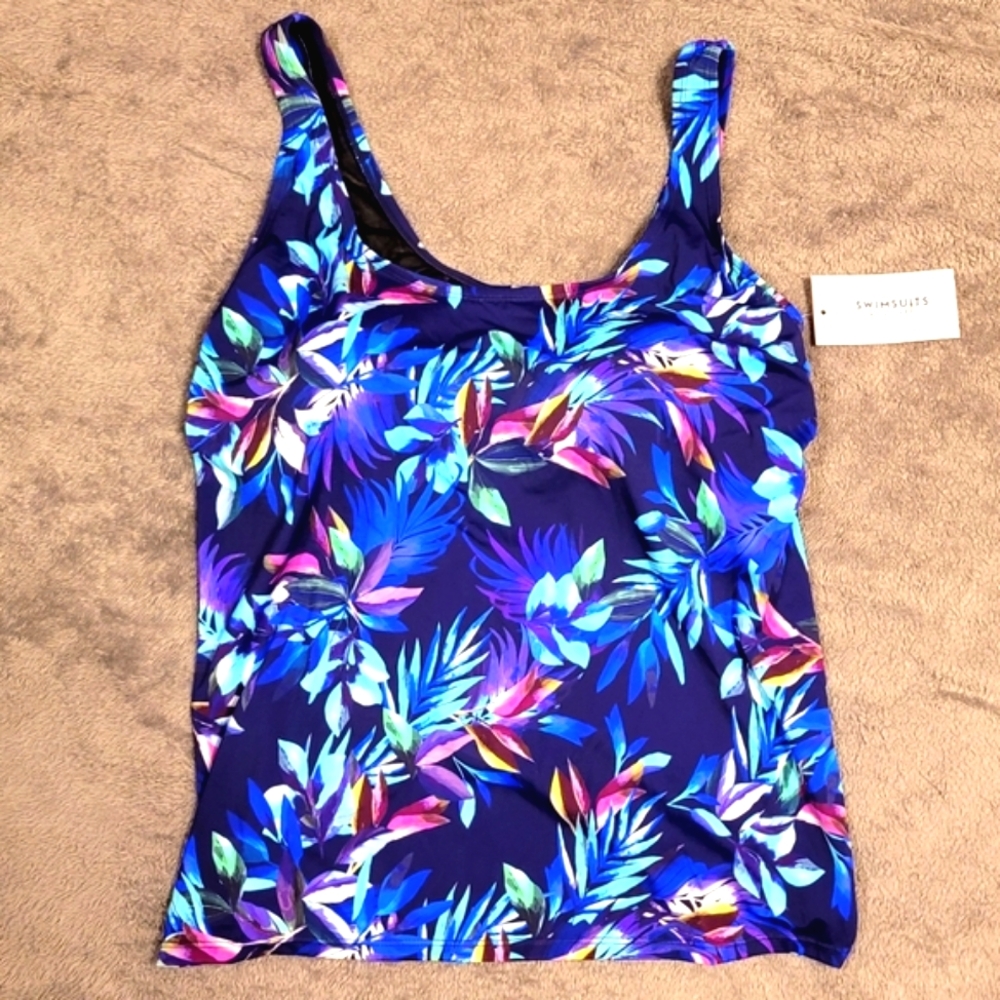 NWT Plus Size Tankini Top Swimsuits For All 18 18W Cruis4